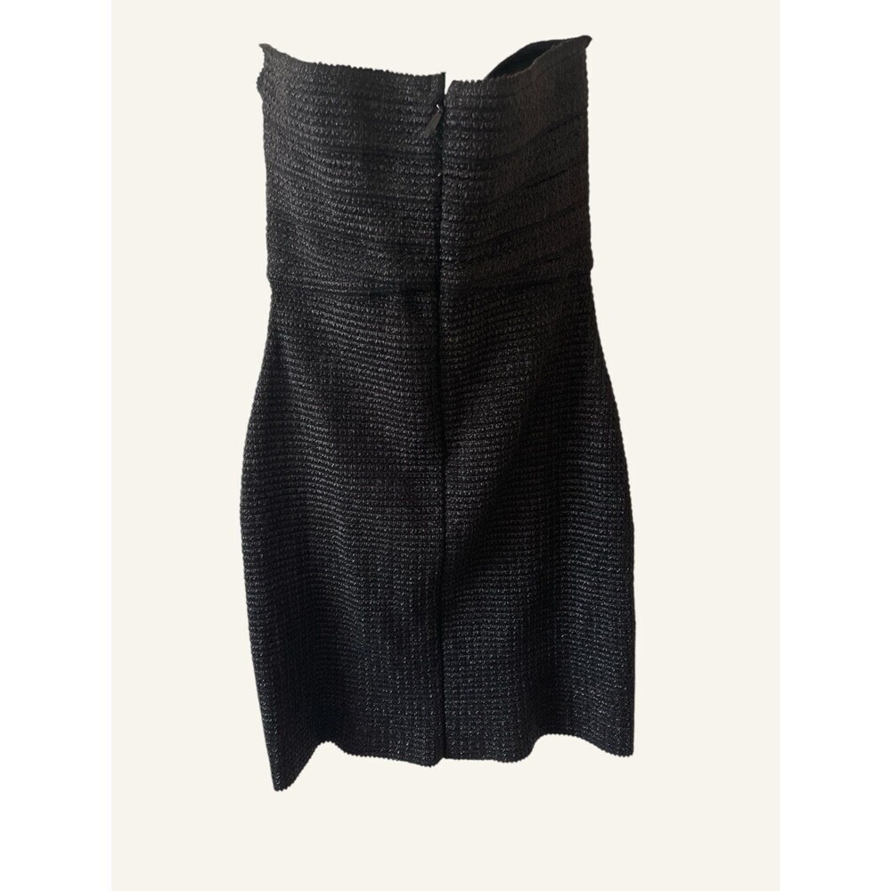 Black Strapless Party Body-con Sweetheart Neck Mini Dress Women's Size Large - Picture 3 of 7